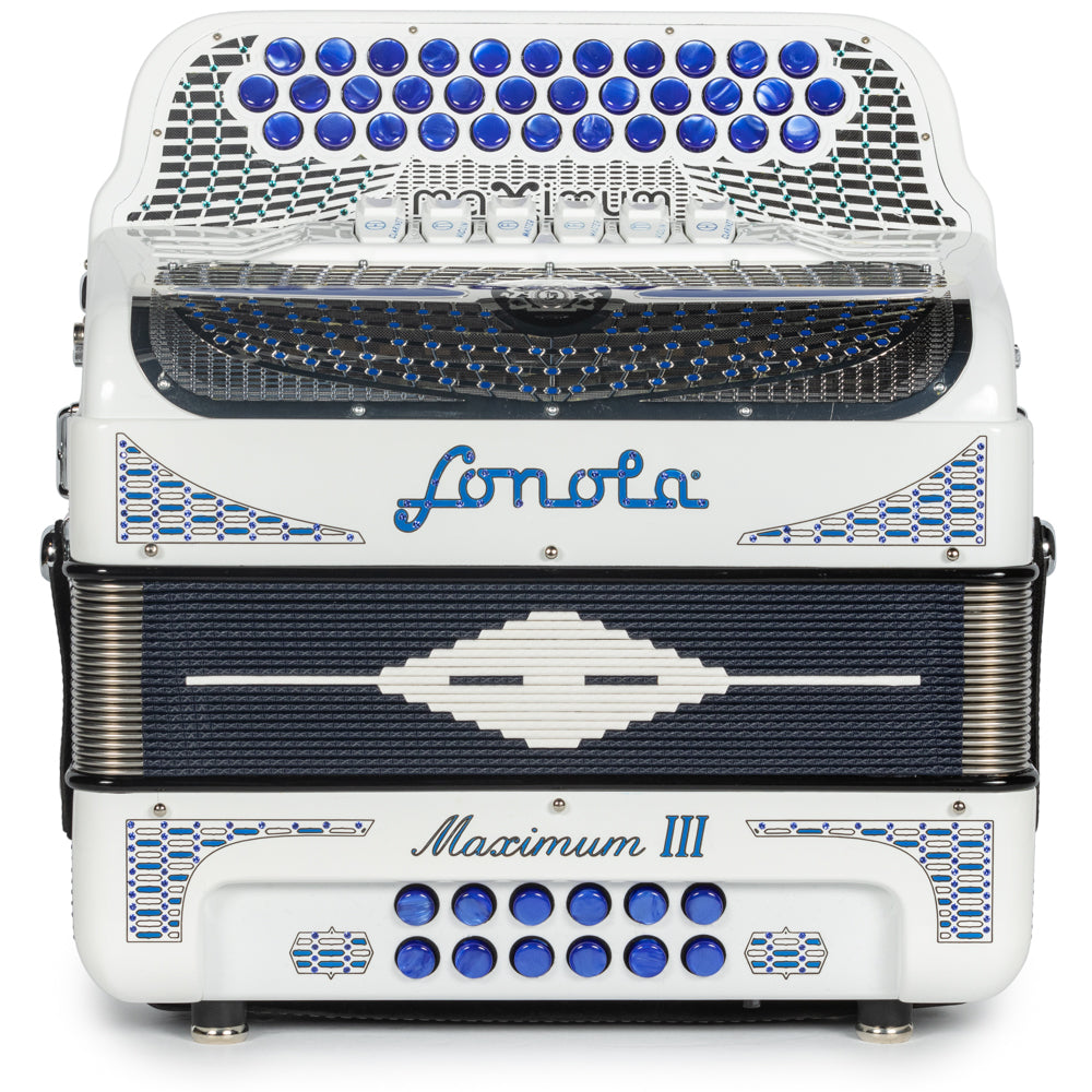 Sonola Maximum III Accordion 6 Switch FBE-EAD White with Blue