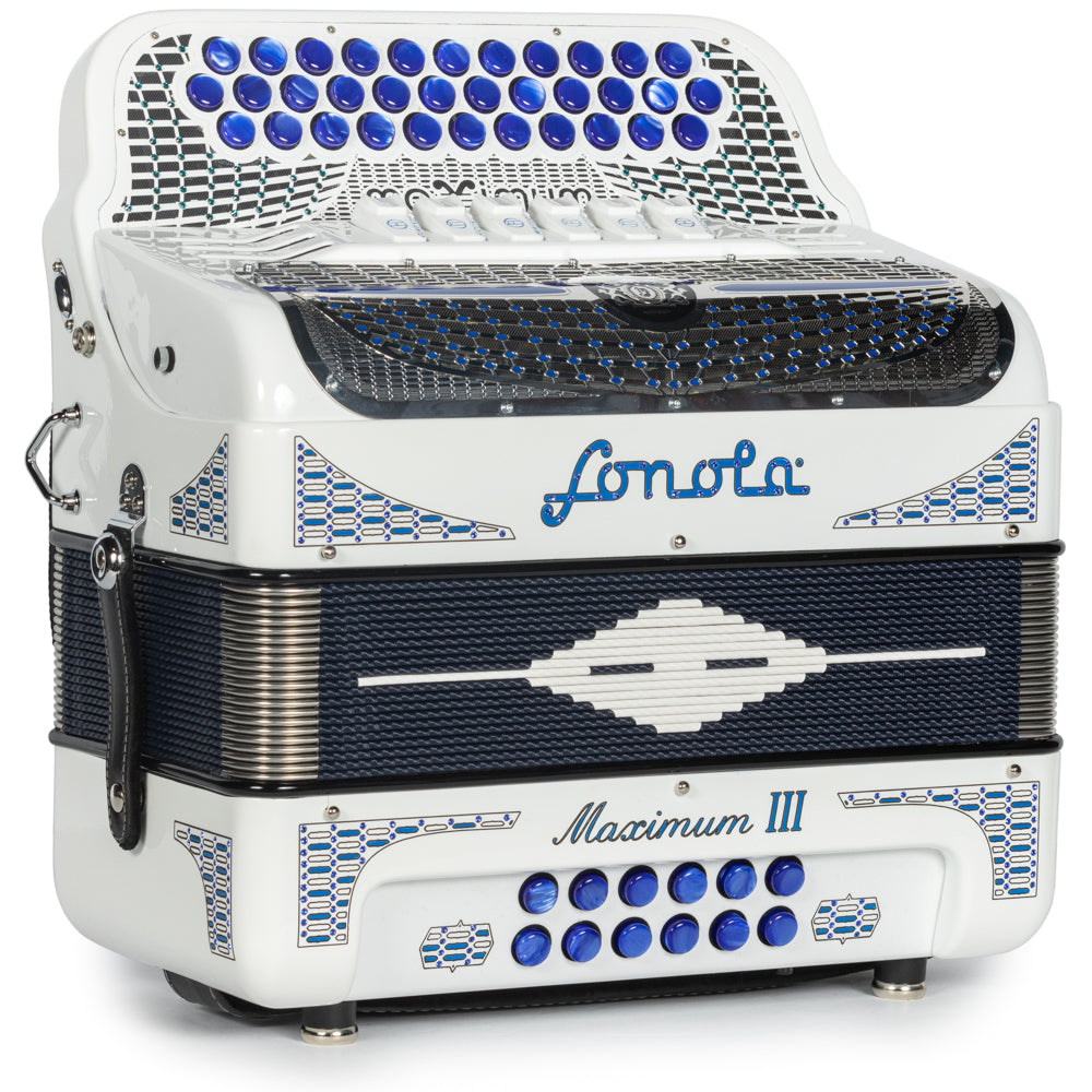 Sonola Maximum III Accordion 6 Switch FBE-EAD White with Blue