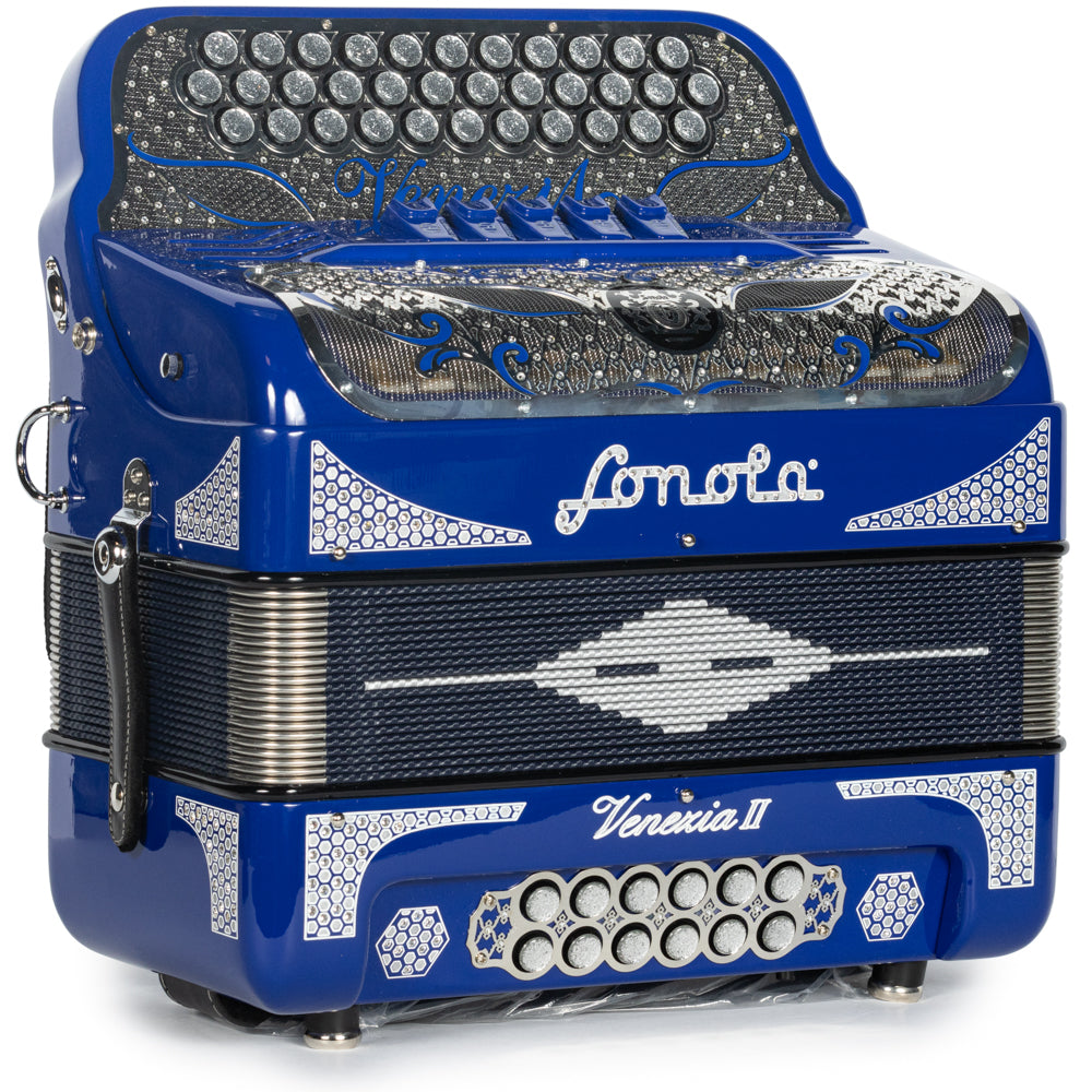 Sonola Venezia II Accordion 5 Switch FBE Blue with Silver