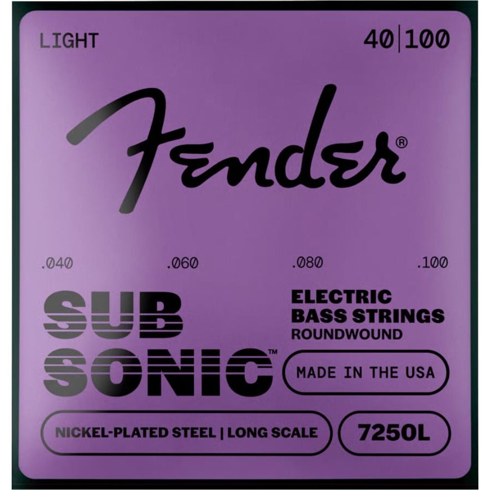 Fender SubSonic™ 7250 Nickel-Plated Steel Bass Strings .040-.100 Gauge-accessories-Fender-Hermes Music