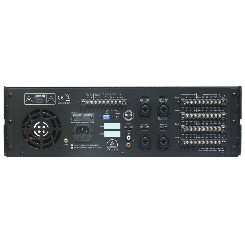 Topp Pro TMA-54ZBT 4-Channel Install Powered Mixer-Topp Pro-Hermes Music