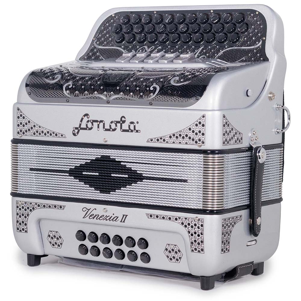 Sonola Venezia II Accordion 5 Switch FBE Silver with Black