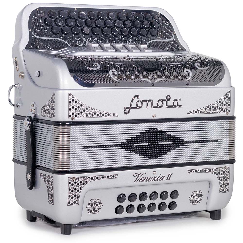 Sonola Venezia II Accordion 5 Switch FBE Silver with Black