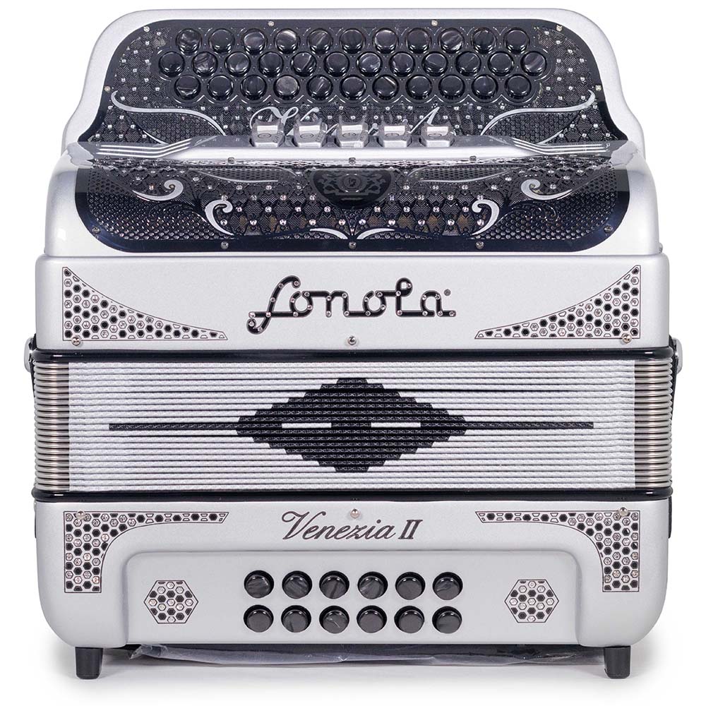 Sonola Venezia II Accordion 5 Switch FBE Silver with Black