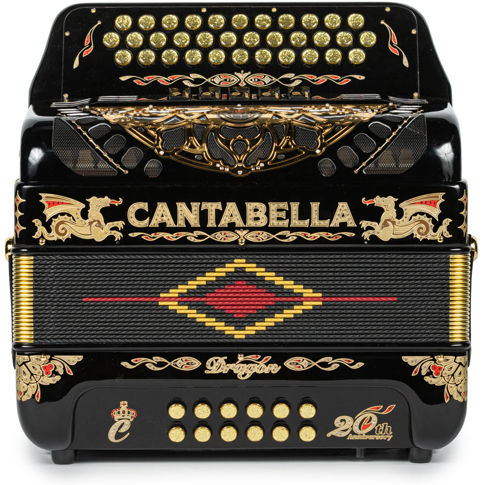 Cantabella Dragon Accordion 5 Switch EAD Black and Gold