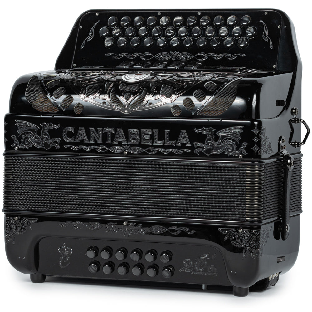 Cantabella Dragon Accordion 5 Switch FBE Black