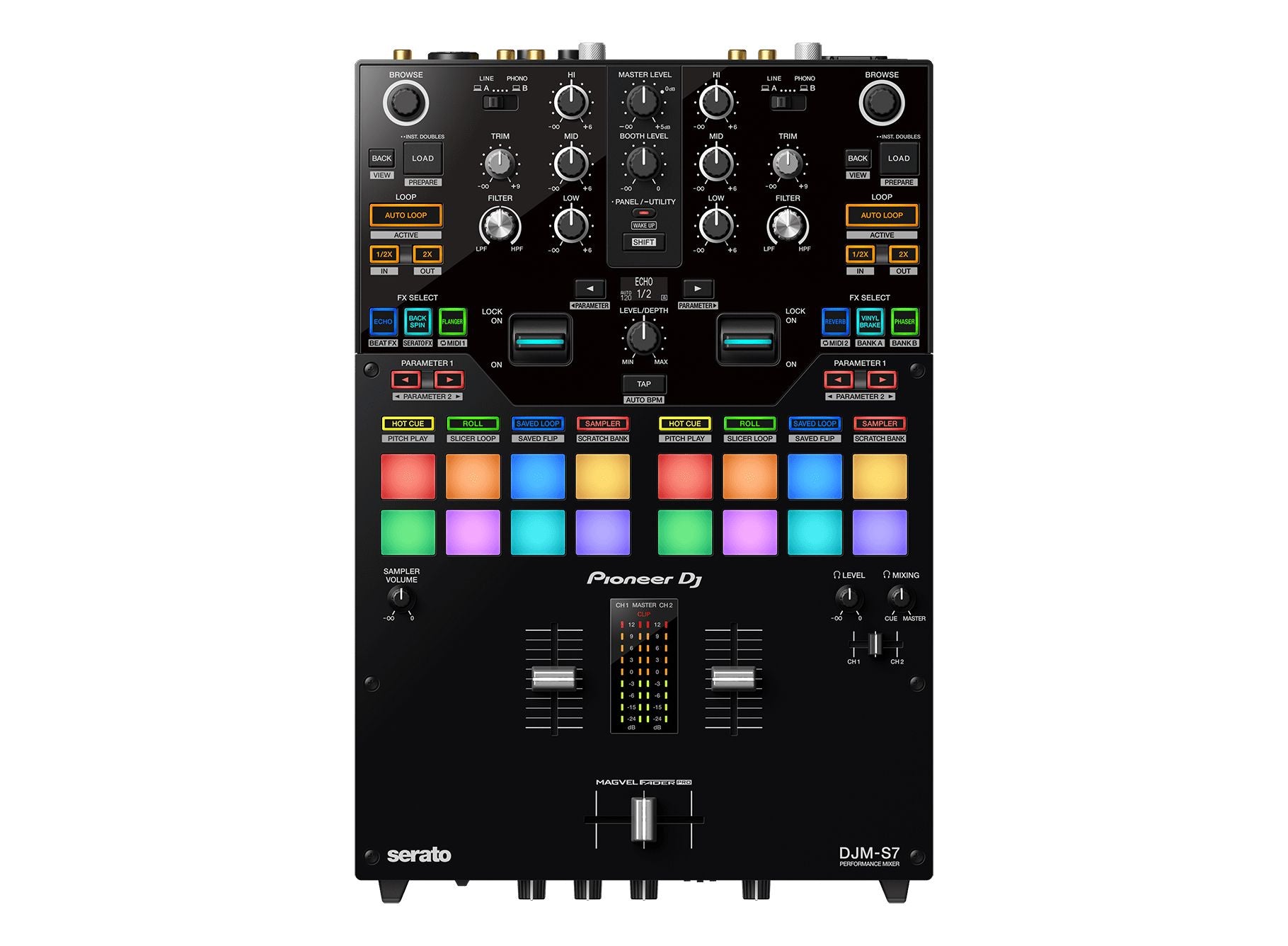 Pioneer DJM-S7 Scratch-Style 2-Channel Performance DJ Mixer