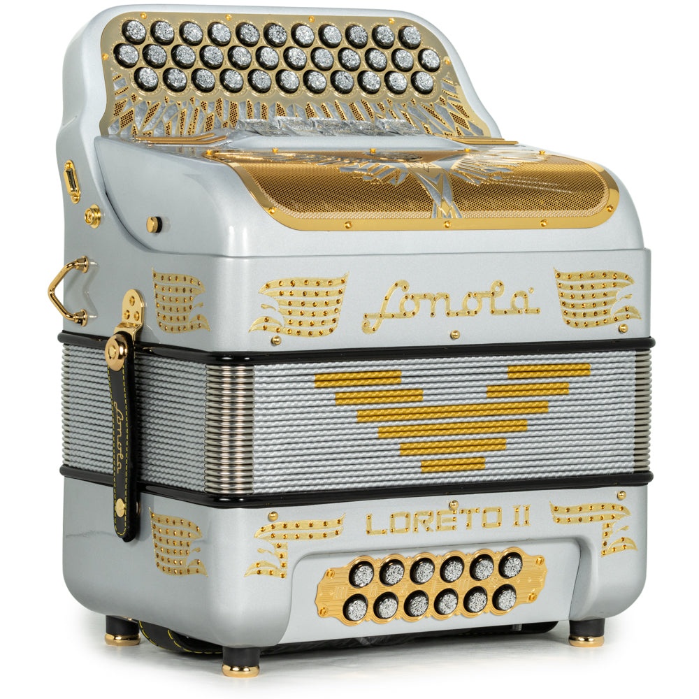 Sonola Loreto II Ultra Compact Accordion 5 Switch FBE Gray with Gold